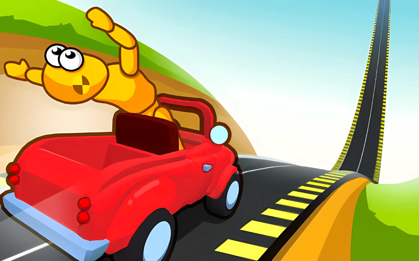 Downhill Car Ride Crash Test Advanced